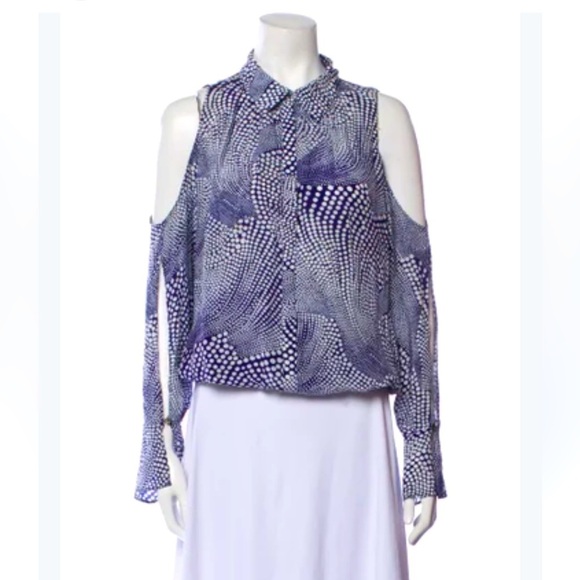 Ramy Brook Silk Printed Blouse - Picture 1 of 10
